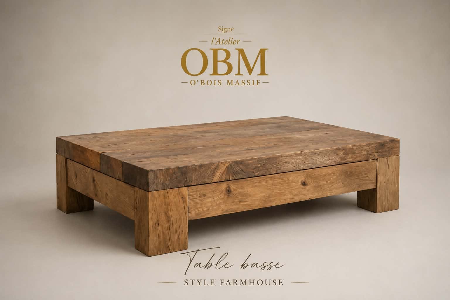 Table basse style farmhouse