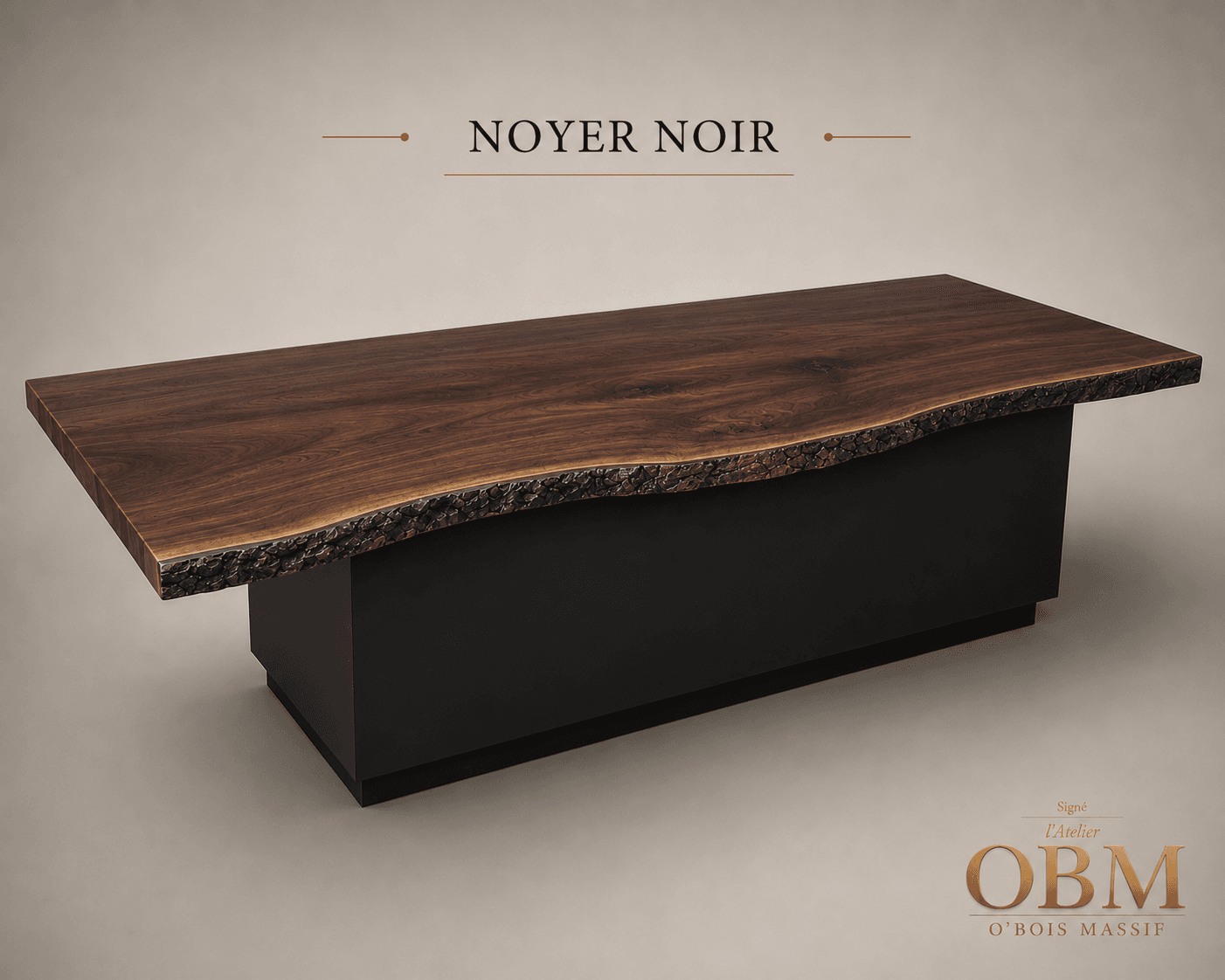 Comptoir Noyer noir live edge