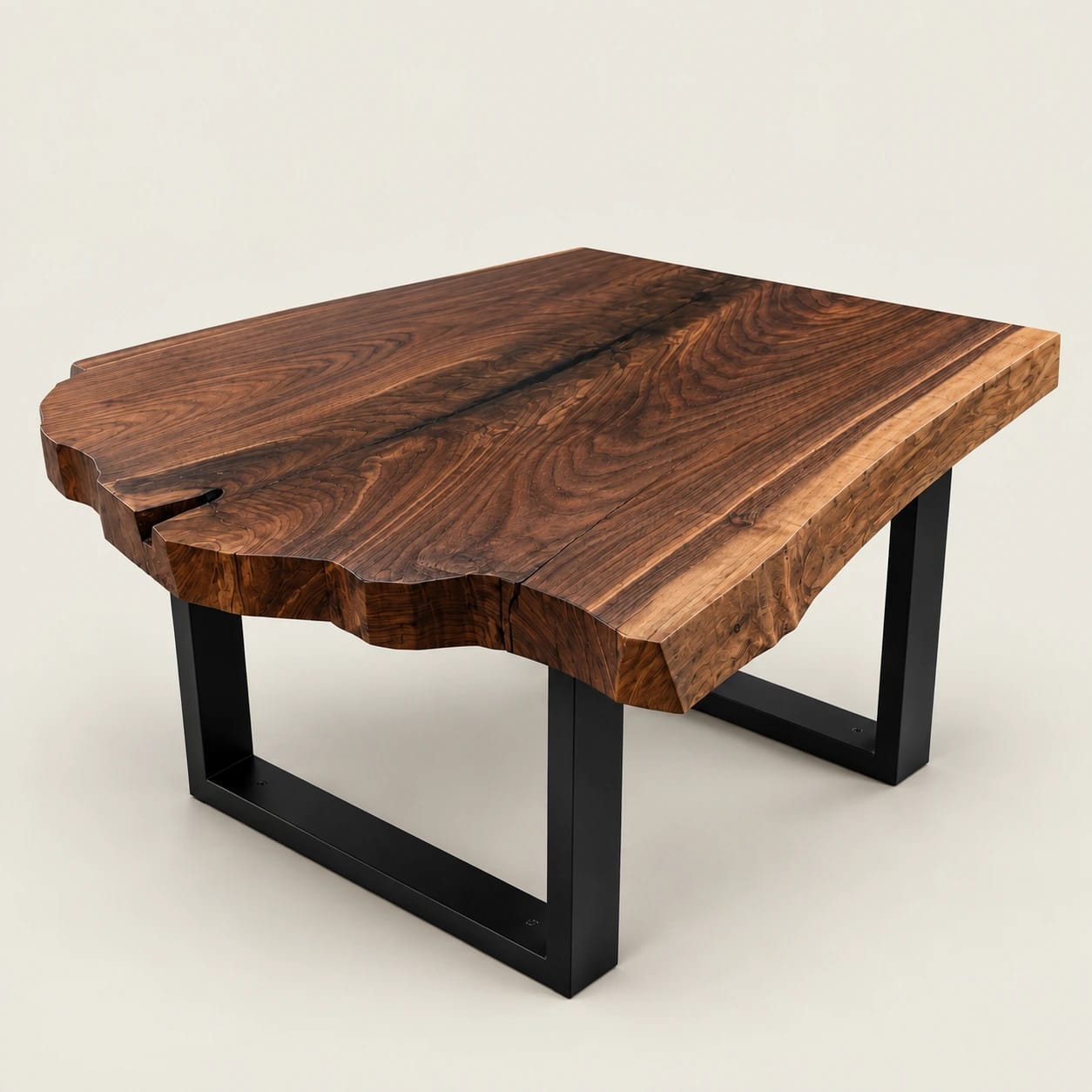 Table basse Noyer noir & epoxy
