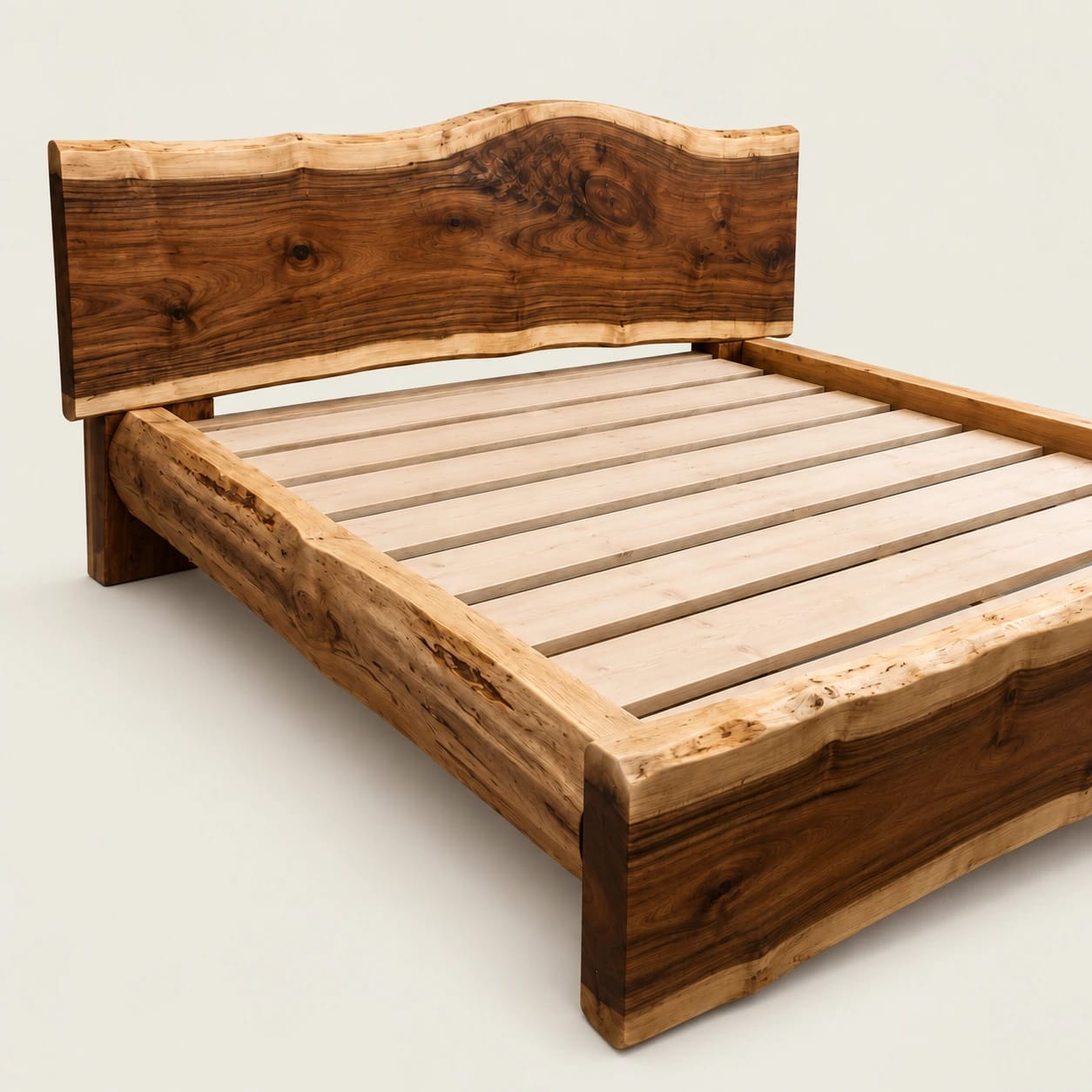 Lit Live Edge Noyer Noir