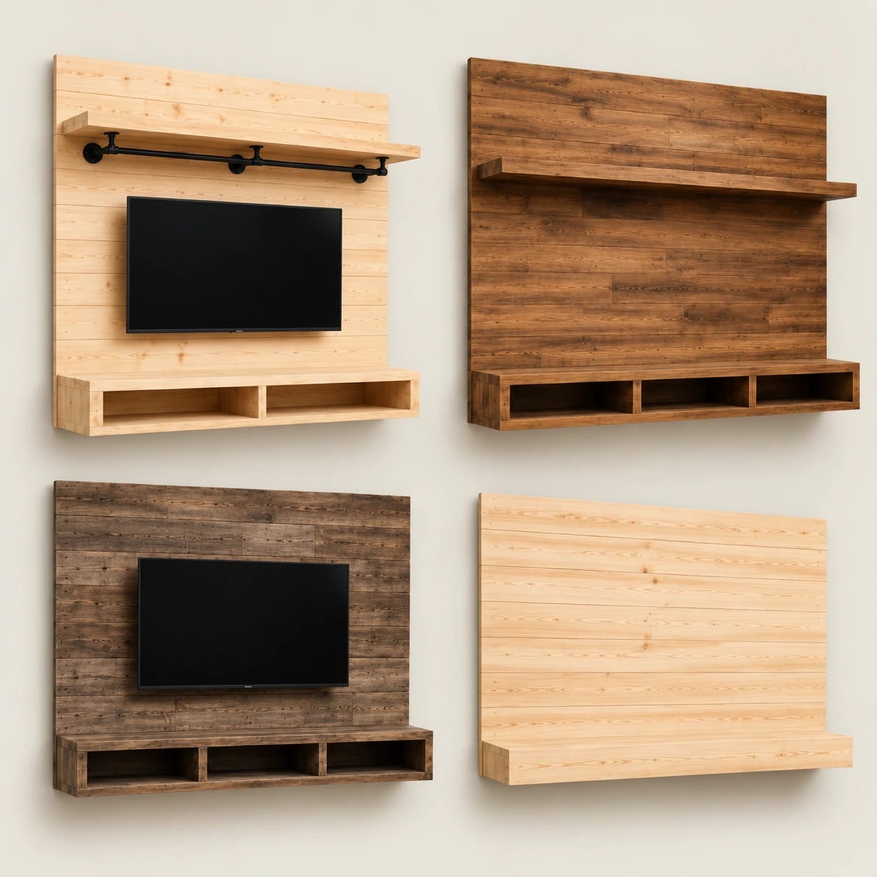 Mur télé avec rangement